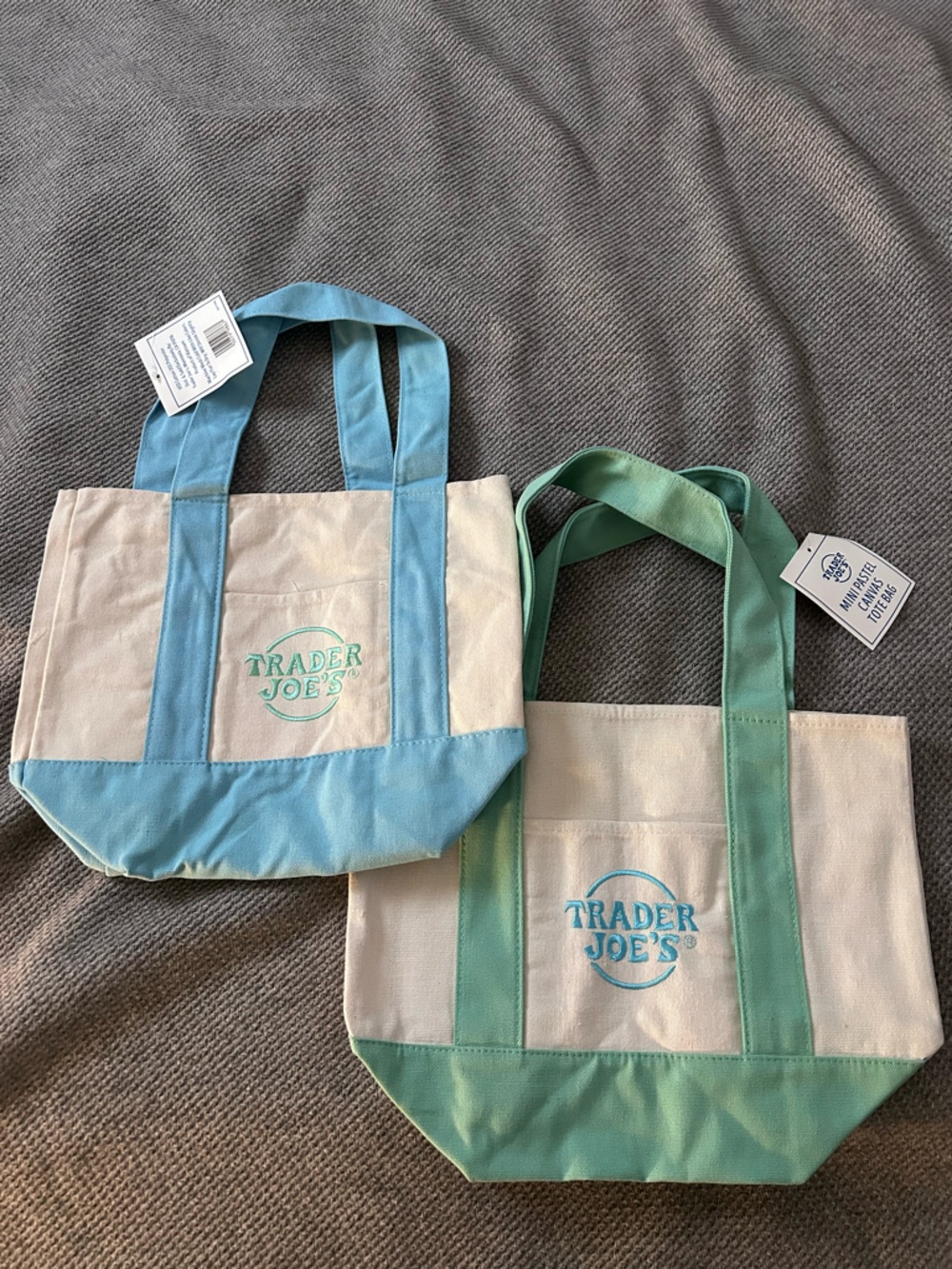 Two Trader Joe’s mini tote bags NWT